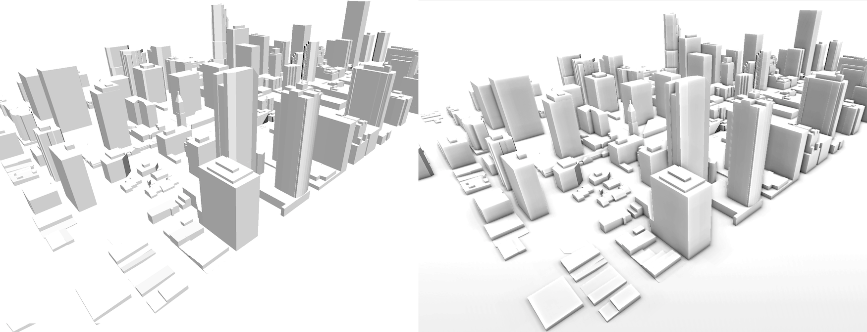 Left: ambient occlusion disabled, Right: ambient occlusion enabled