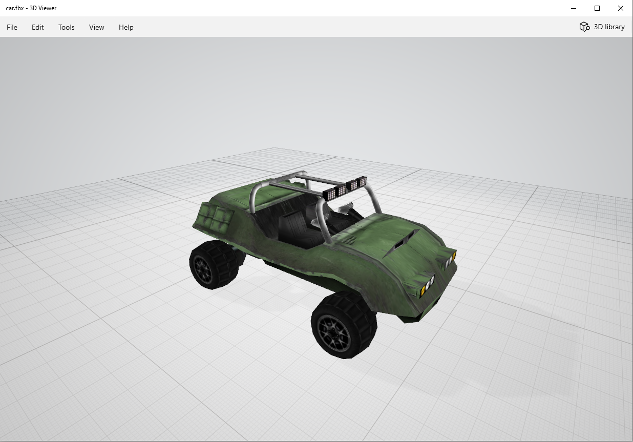 A car FBX sample file