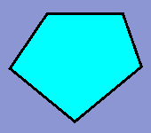 A filled and outlined polygon