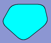 A filled and outlined polygon