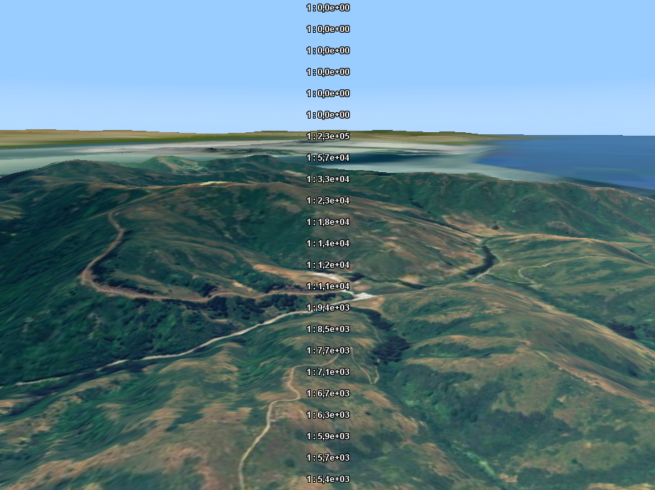 large vector data 3D map scales