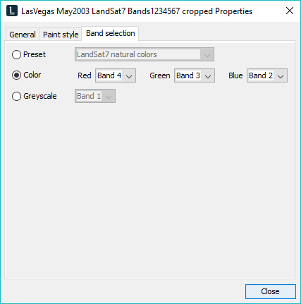 layer band selection