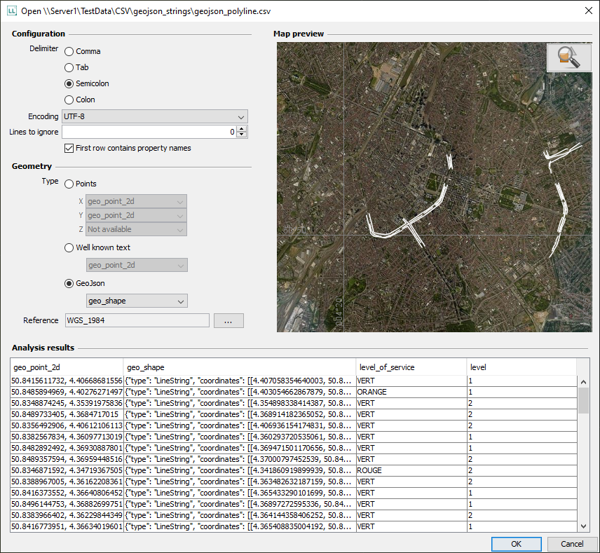 open CSV file