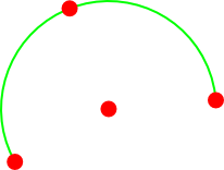 Edit handles for arc-by-3-points objects.